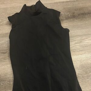 Black crewneck leotard